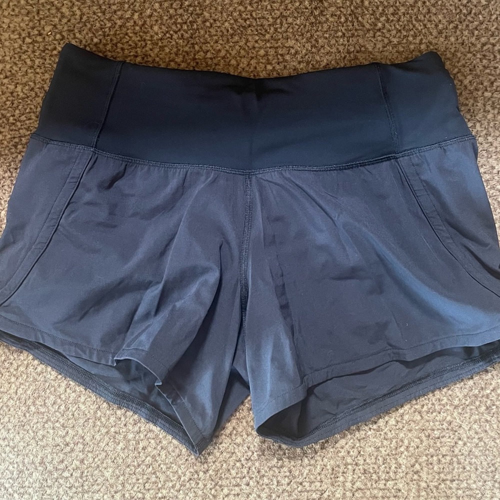 Black lululemon speed up shorts